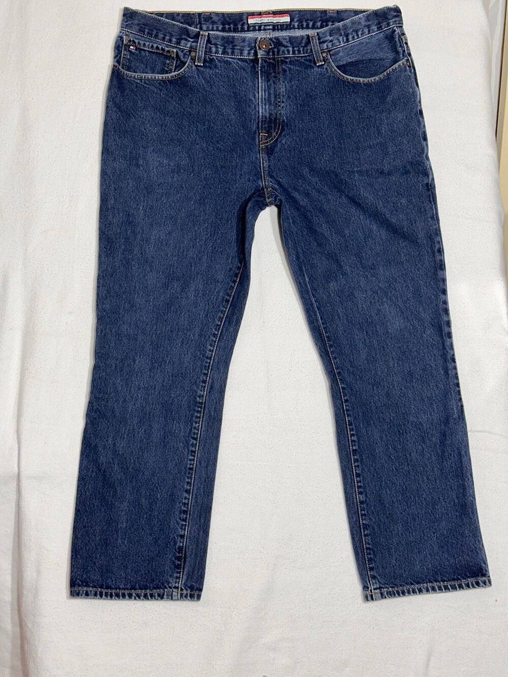 Tommy Hilfiger Blue Classic Straight Fit Jeans 38x32 Casual Comfort